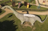 Renowacja dinozaurów wykonana przez pracowników Centrum Kultury i Sztuki w Połańcu